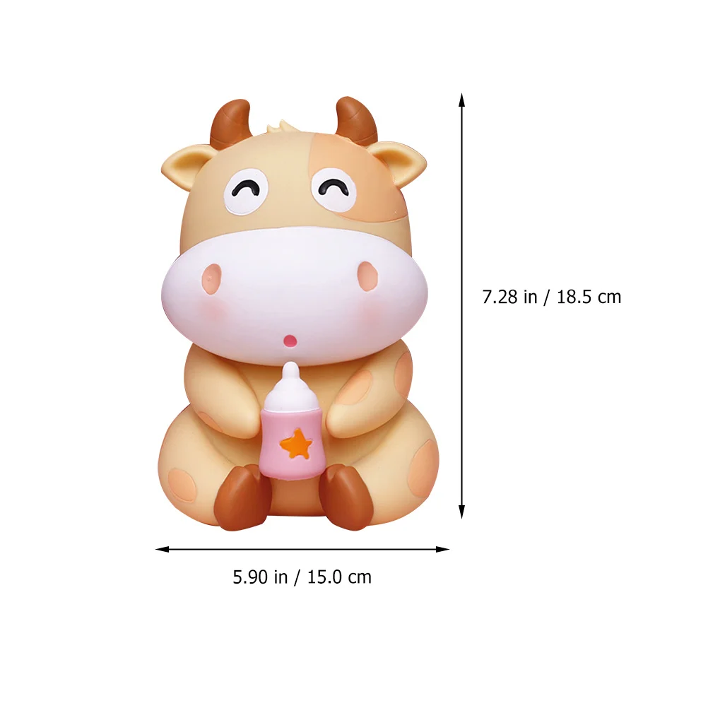 

1Pcs Piggy Bank Kids Coin Bank Cattle Shape Money Saving Pot Change Box Desktop Decor Gift Cattle Adornment Money Saving Pot