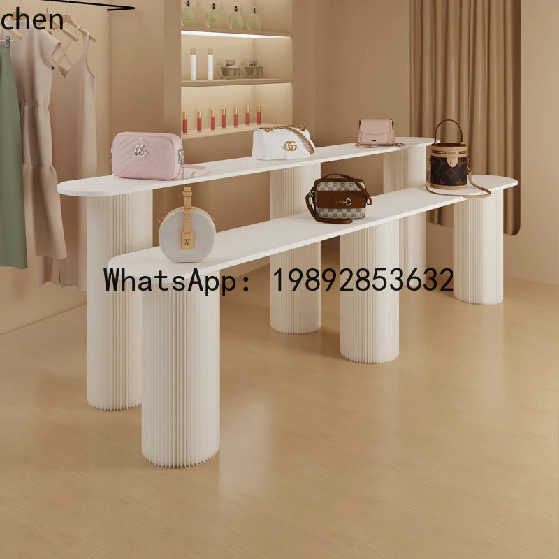 H1  Folding Display Stand Shelf Storage Window Display Stand Showcase Paper Display Rack Storage
