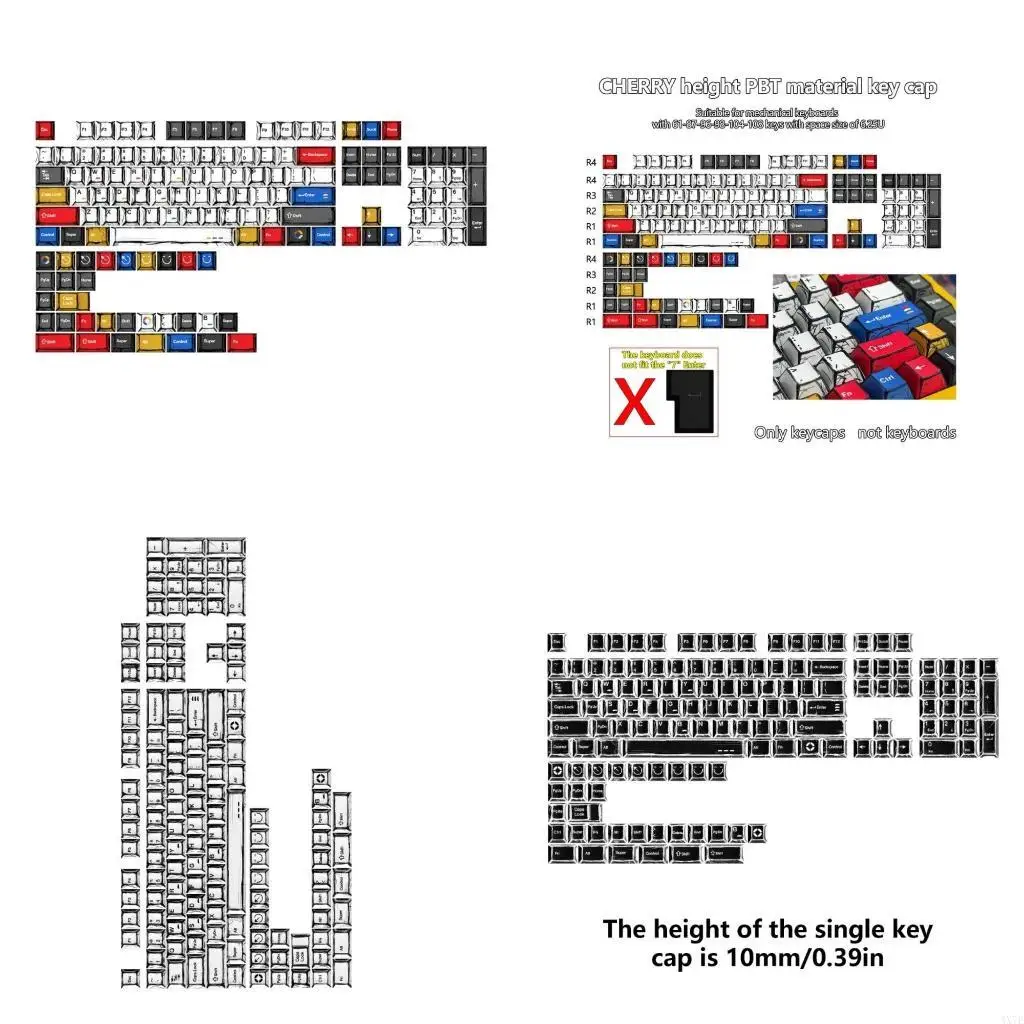 

4X7E 10mm Height Minimalist Keycaps Offering Vibrantly Visual Appeal And Comfort