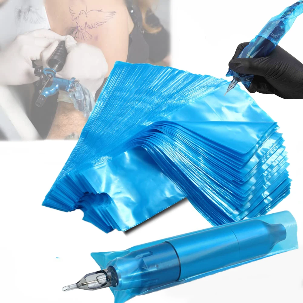 

50/100/200pcs Disposable Tattoo Pen Covers Tattoo Machine Pen Sleeves Plastic Dustproof Protection Bags for Tattoo Professionals