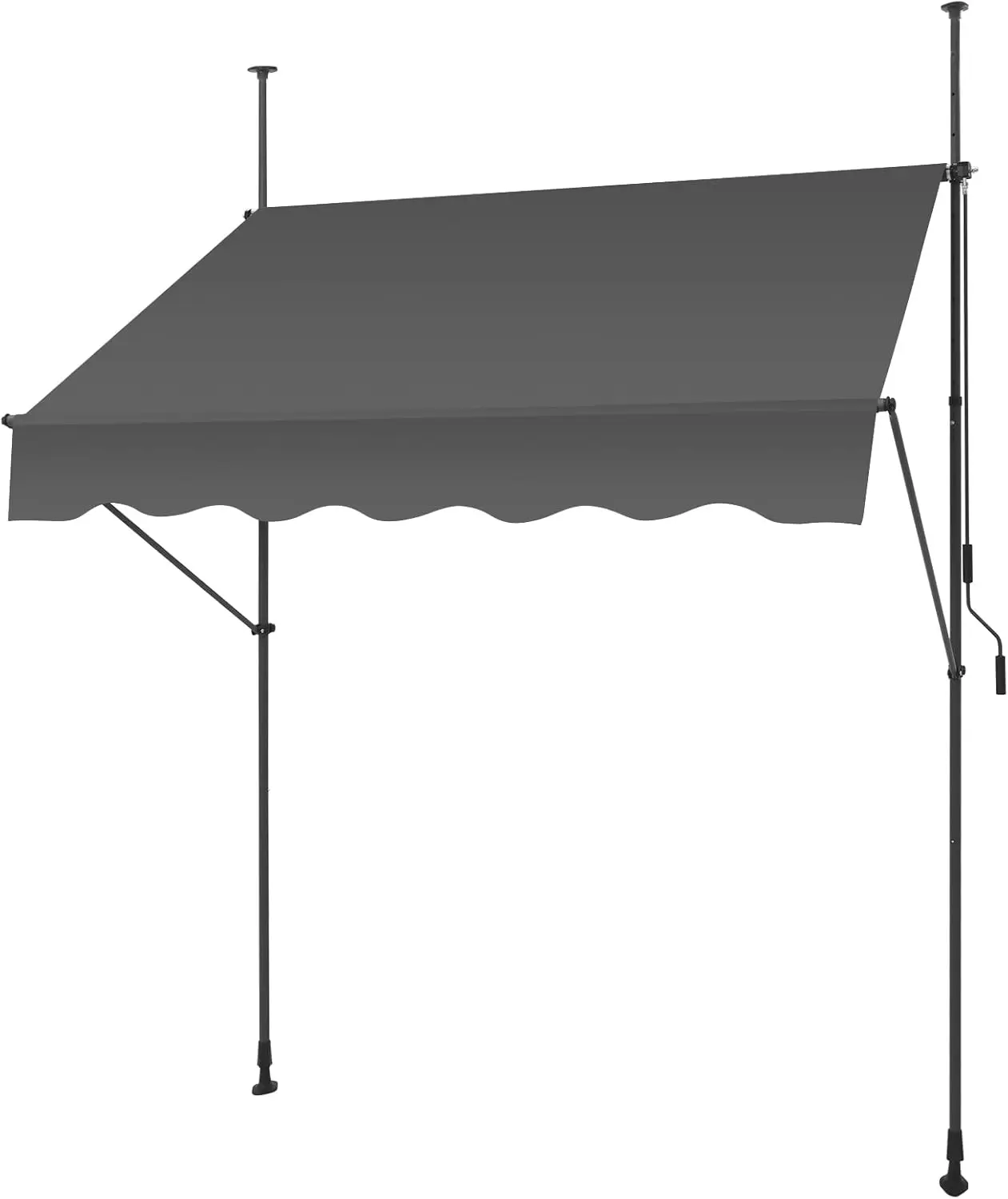 

Manual Retractable Patio Awning, 78" Adjustable Sunshade Shelter for Outdoor Use in Backyard, Garden, Balcony