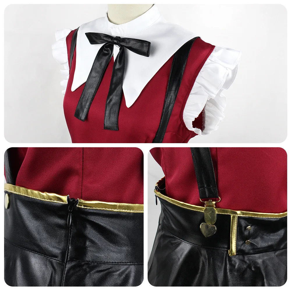 Game Needy Girl Overdose Cosplay Wig Anime JK Uniform Lolita Leather Skirt Dress KAngel Ame Chan Costume Christmas Party Outfit view 5