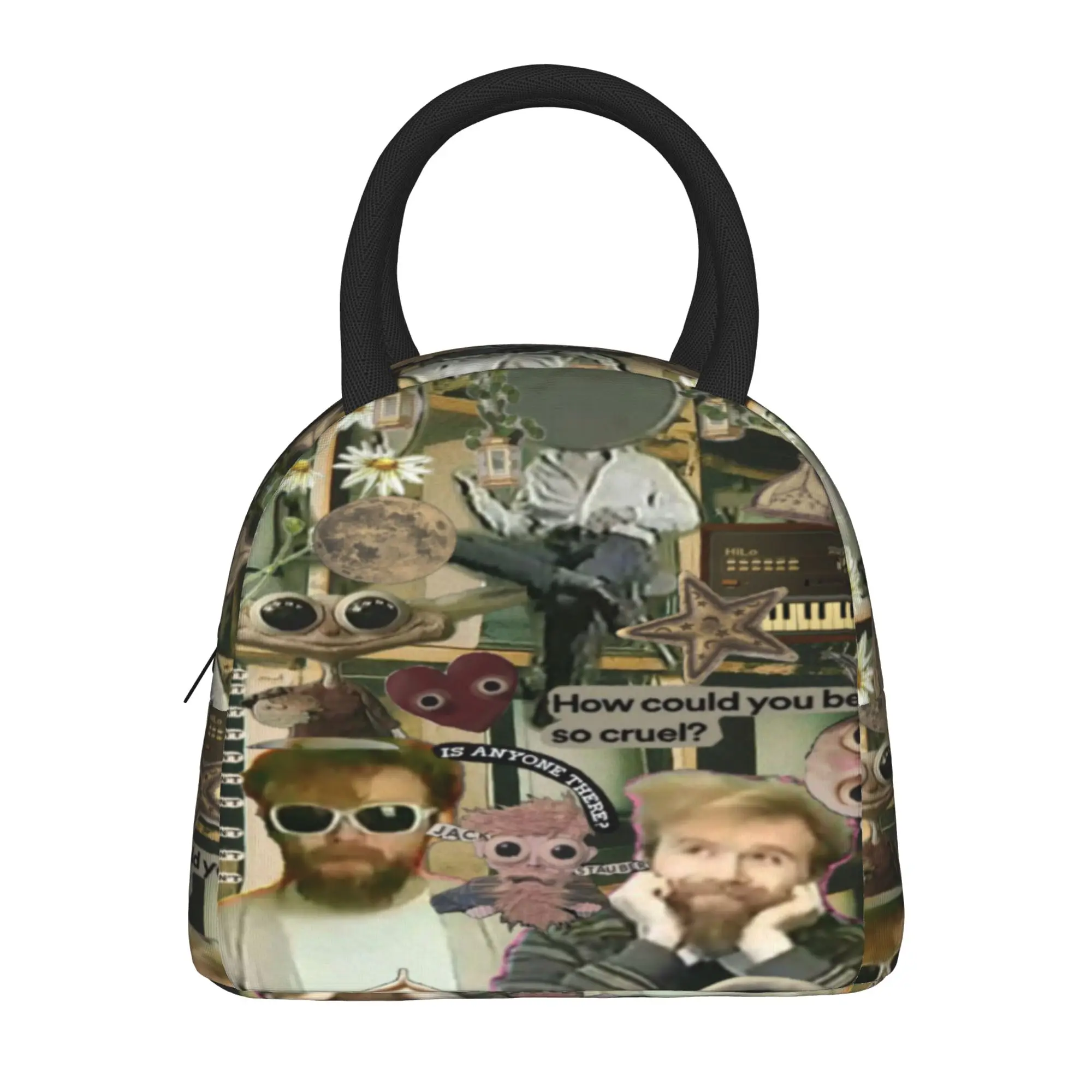 Jack Stauber Mix Insulated Lunch Bags for Men Women  Storage Food Box Reusable Cooler Thermal Bento Box For School Office