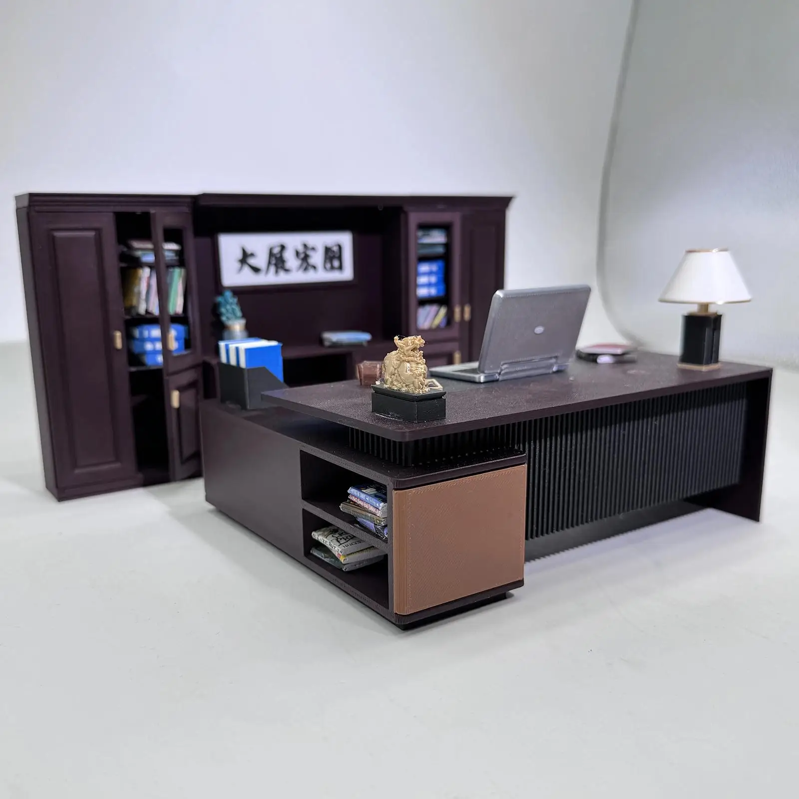 

1/12 Scale Miniature Office Furniture Set,Photo Props Miniature Landscape Decor