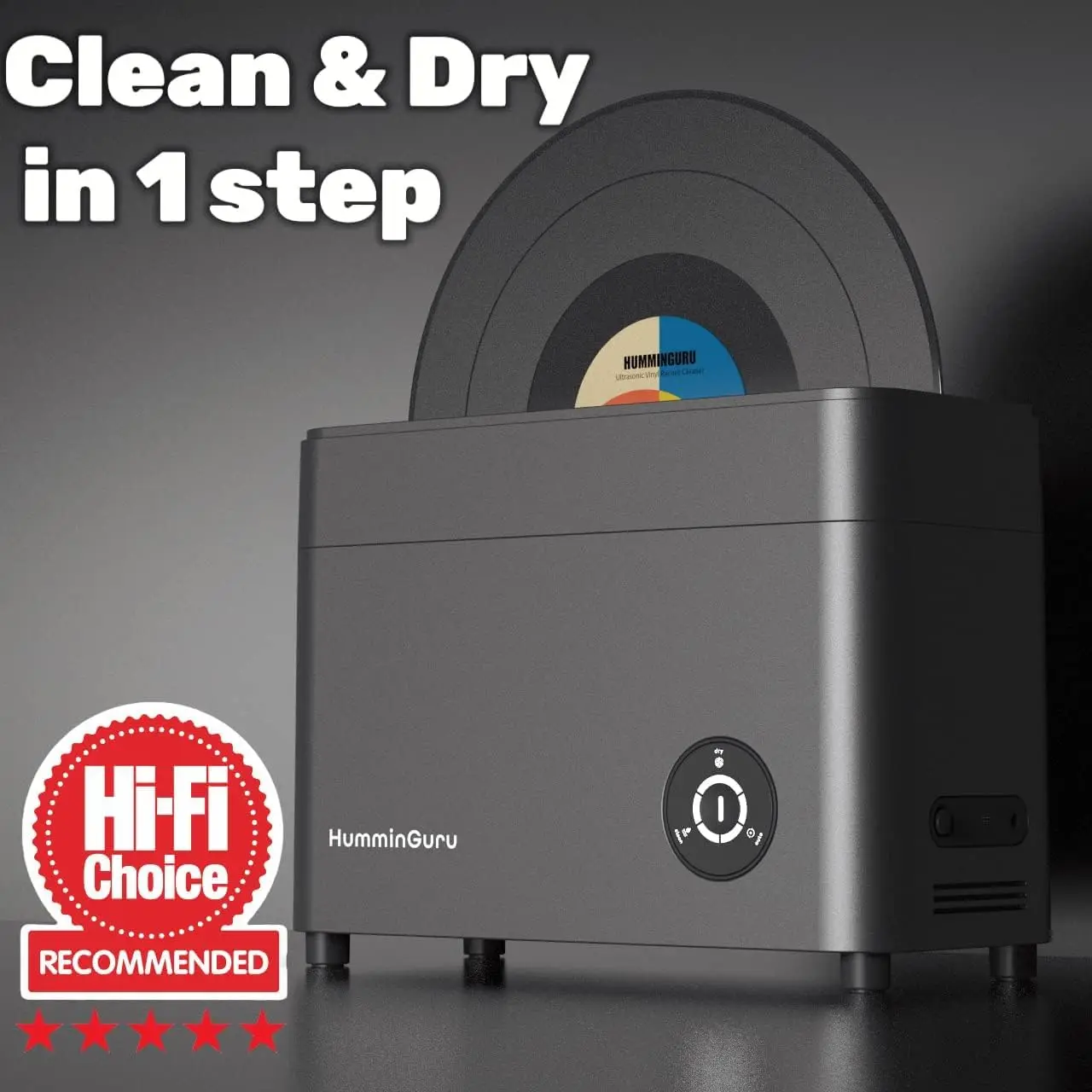 Ultrasonic Vinyl Record Cleaner- 40kHz Ultrasonic Vinyl Record Cleaning Machine with Auto Drying,