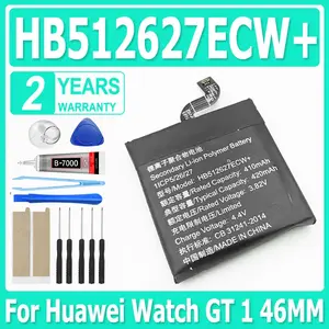 Bilashmart Battery HB512627ECW+ Battery Huawei Watch GT 1 FTN B19 46MM 420mAh+Free Tools