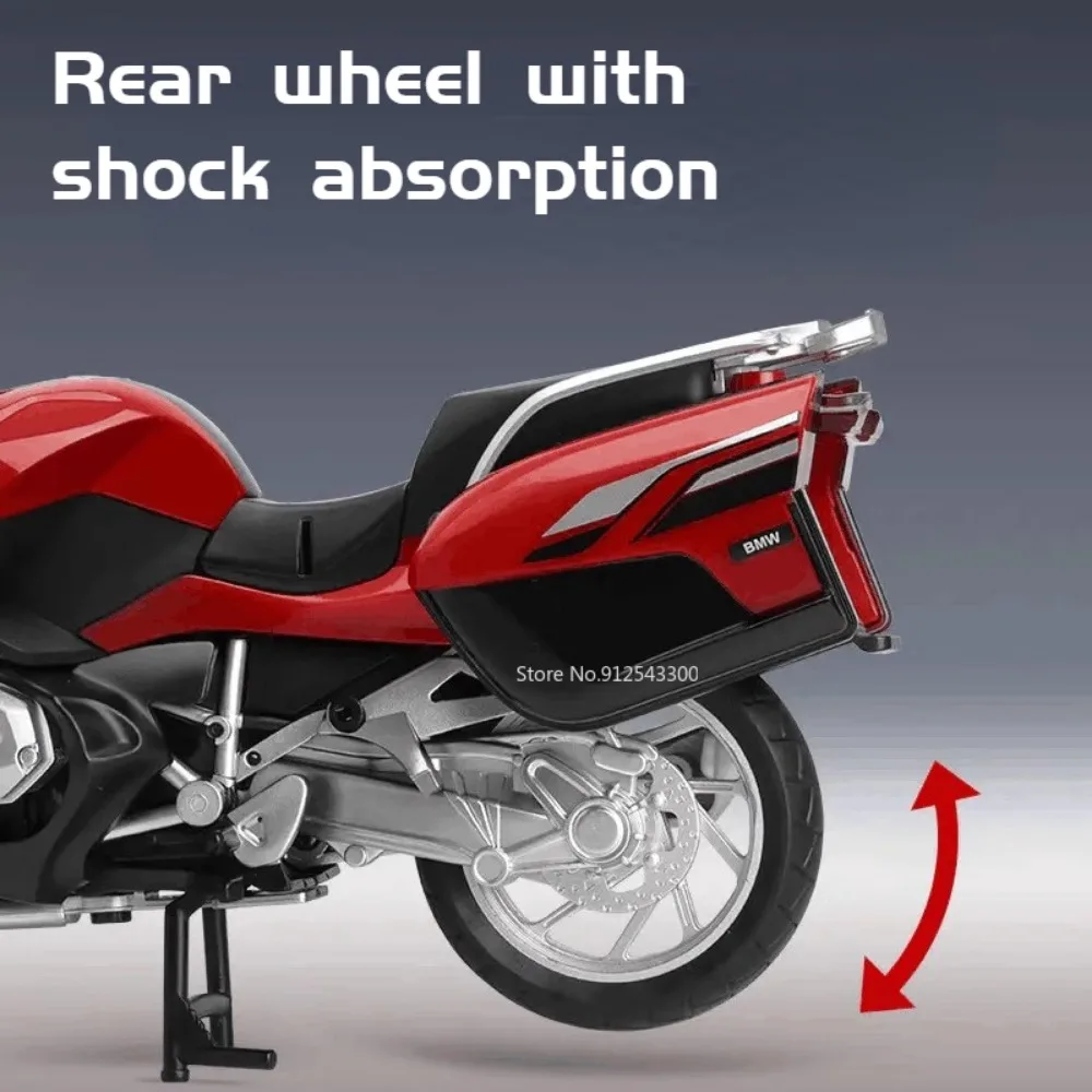 CCA 1/12 BMW R1250RT Model Motorcycle Toy Alloy Diecast Vehicle Collection with Shork Absorber Simulation Model Toy for Boy Gift