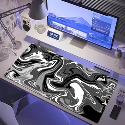 Computer Mouse Pad Strata Liquid Gaming Accessory Mousepad Black White Large Desk Mat Gamer Rubber XXL 1000x500 Mause Carpet Run