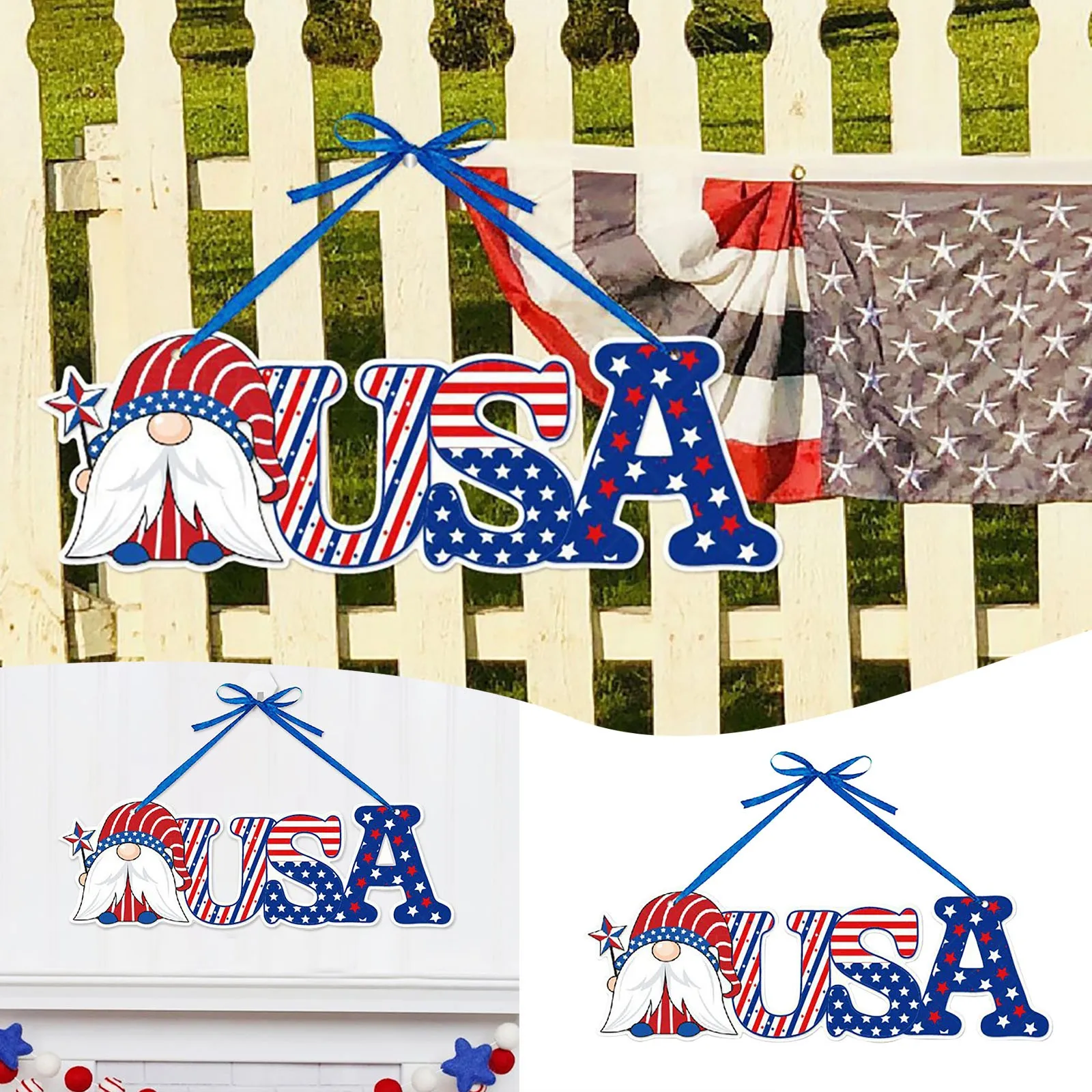 Independence Day Party Decoration Door Hanging Decorations National Day Home Decoration Wall Hanging Restroom Wall Decorations