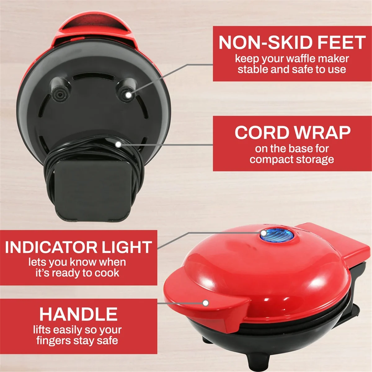 

Мини-вафельница Портативная домашняя вафельница с вилкой европейского стандарта