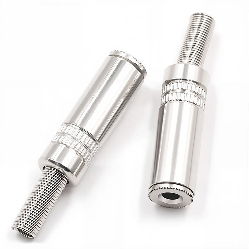 2pcs 3.5mm 2/3 Pole TRS Plug Socket Female Stereo Audio Plug Microphone Jack