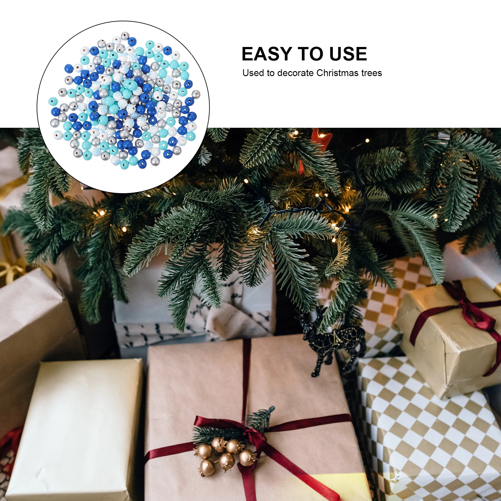 1 مجموعة 1 مجموعة من الخرز الخشبي DIY بها بنفسك الحرف زينة عيد الميلاد الطبيعية فضفاض حبة عدة اليدوية صنع المجوهرات اكسسوارات هدية #5