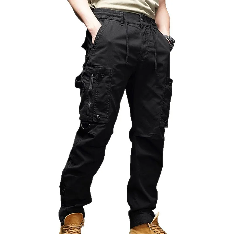 

Spring and Autumn American Multi Pocket Work Pants Functional Outdoor Tactical Casual Pants Men's Mountaineering Fishing Pants