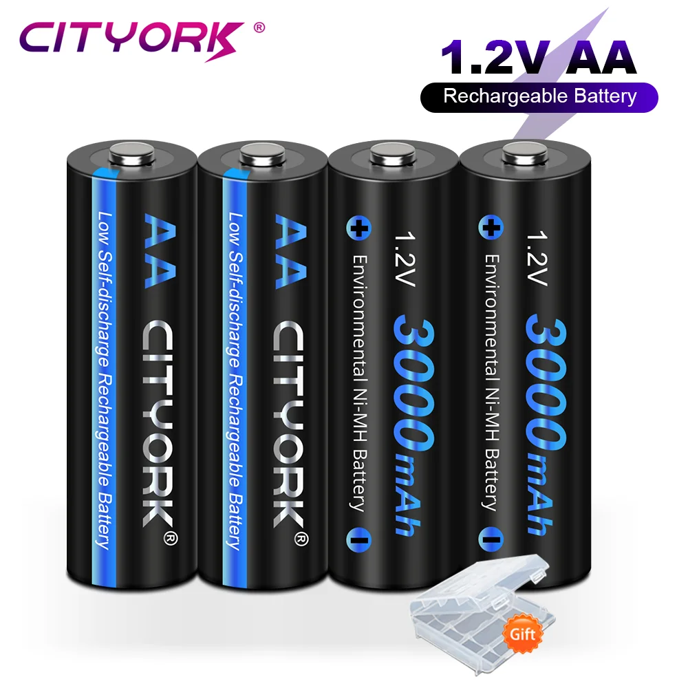 1.2V AA 3000mAh Ni-MH Rechargeable Battery For Remote Control Toy Flashlight Clock Wireless Mouse Household Electronic Devices