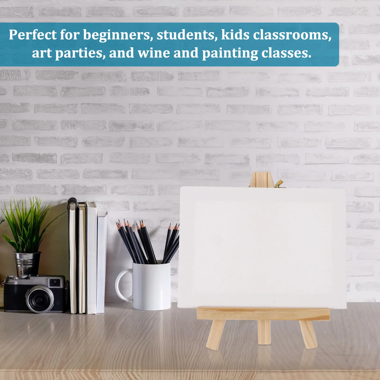 

1Set Wooden Mini Easel for Painting Drawing Sketching Art Students Beginners Classroom Wine Painting Parties Tabletop