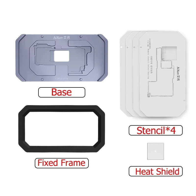 

AIXUN Z13 Middle Frame Reballing Tin Planting Platform For Iphone 13 ProMax/13 Mini Motherboard Middle Layer BGA Reball Fixture