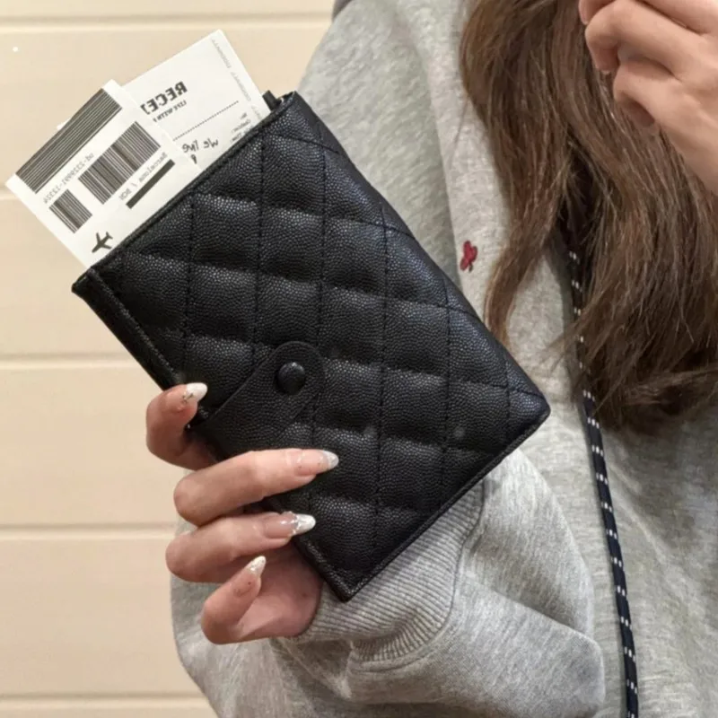 Women's Travel Passport Holder Storage Bag High-end Anti-theft Brush Wallet And Card Case Integrated Multi-functional For Womens