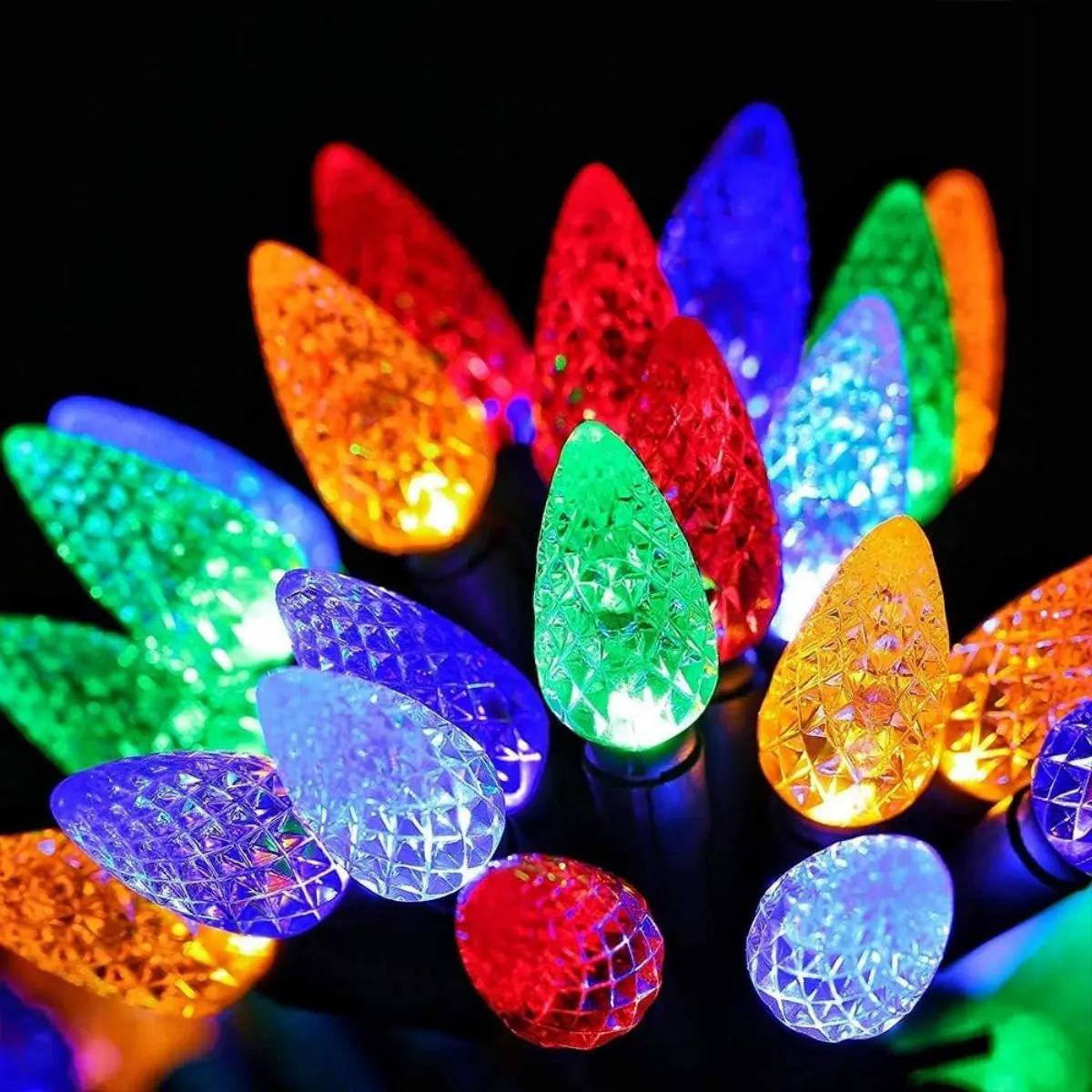 

Pop 1pc 20/50 LED Christmas Strawberry Light Solar Powered Waterproof Fairy Lamp With 8 Light Modes For Xmas Tree Yard Party Dec