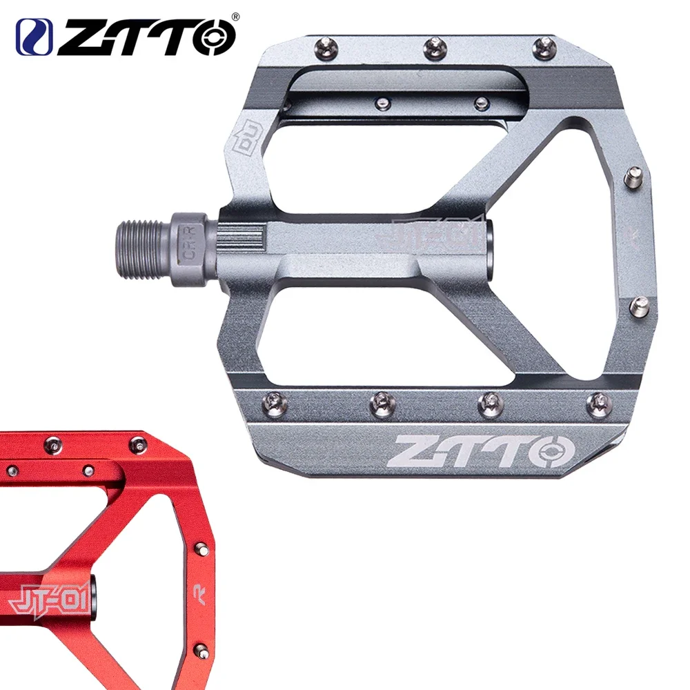 ZTTO Ultralight Aluminum Alloy 12mm Axle Downhill Design Bearings Du System Mountain Road Bike Anti-slip Flat Bicycle Pedal