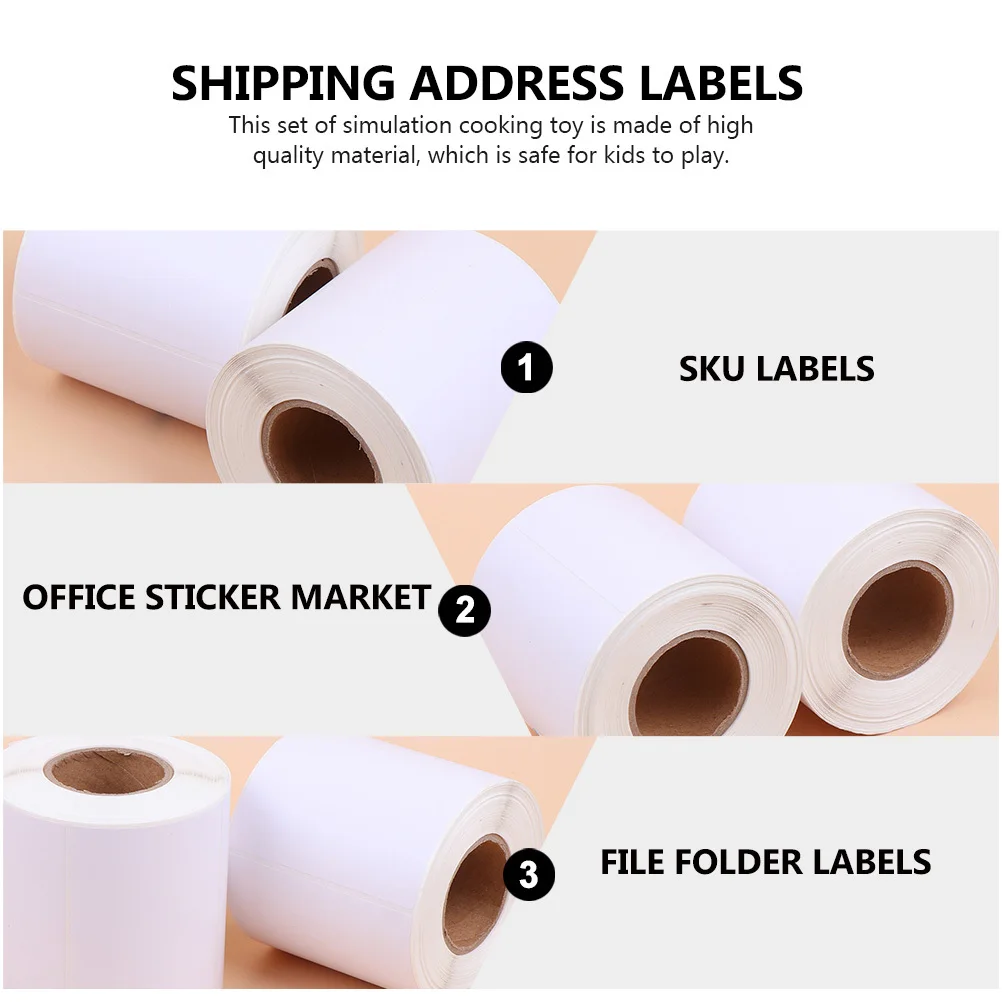 

1pcs 1 Roll Waterproof Label Stickers For Ink Jet Thermal Printers Printing Code Paper Barcode For Files Folders Jars Bottles