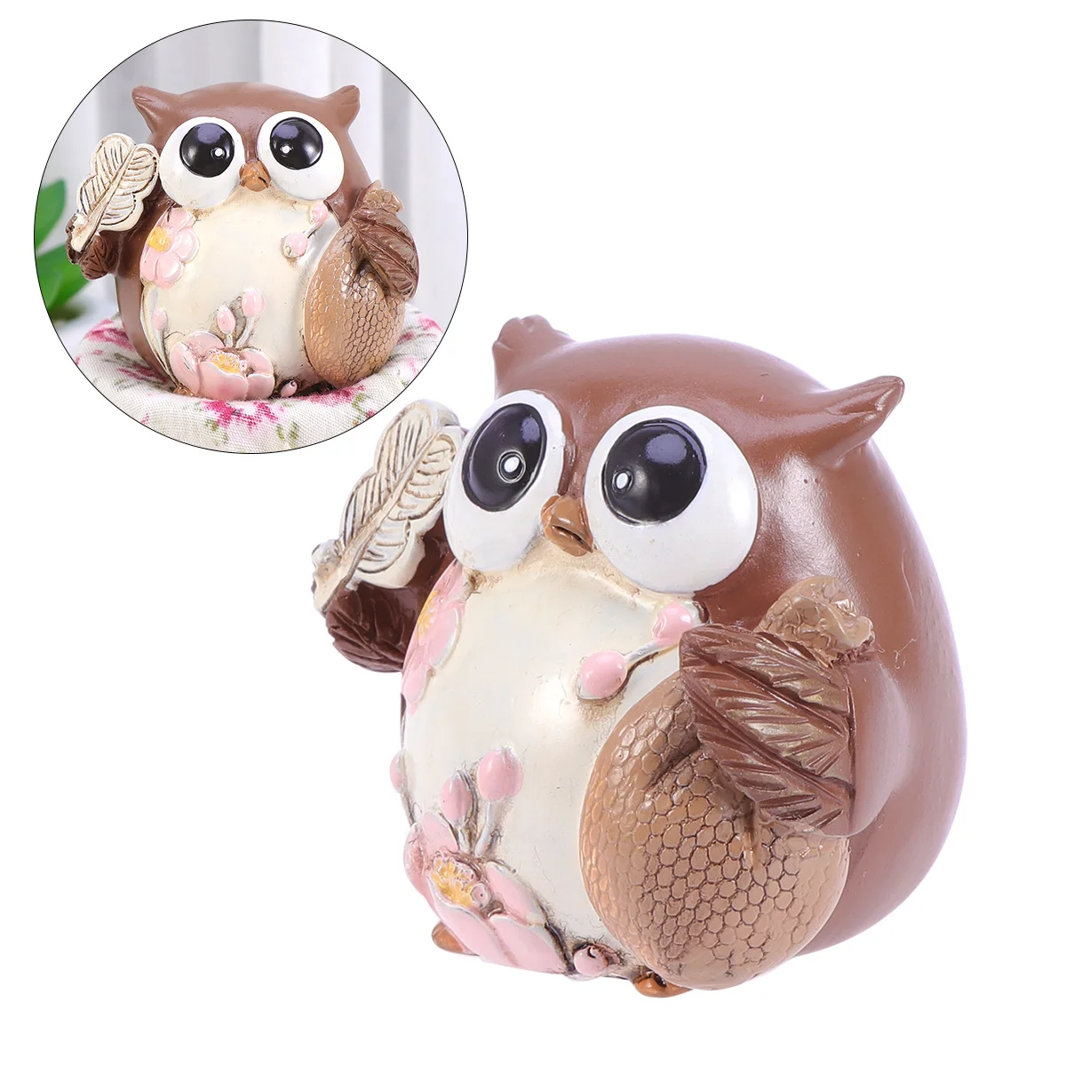 

Реалистичный декор в форме совы из смолы, домашний офис, винтажный стиль, символ удачи, орнамент в виде совы, фигурка для спальни, фигурка из смолы