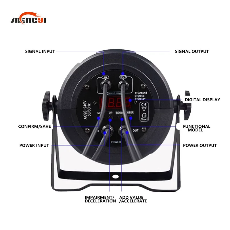 China Factory Price Led Cob Four Eyes Surface Light 200w Wedding Light Banquet Hall Floodlight Stage Par Light
