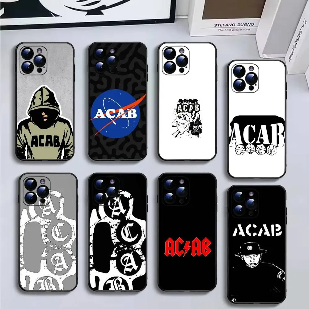 

A-Acab Ultras Phone Case For iPhone16,15,14,13,12,11 Plus,Pro Max,XS,X,XR,SE,Mini,8,7,Soft Black Cover