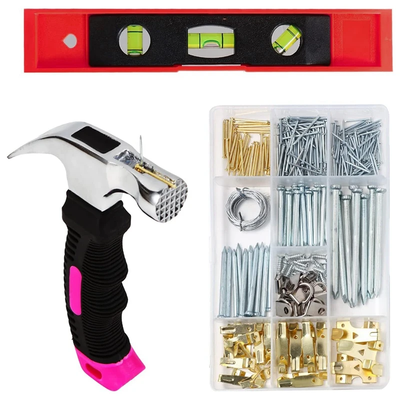 

Picture Hanging Kit For Women, 315Pcs Hanging Hardware With Hooks, Wire, Nails, D-Ring, Wall Hanging Kit With Level Easy To Use