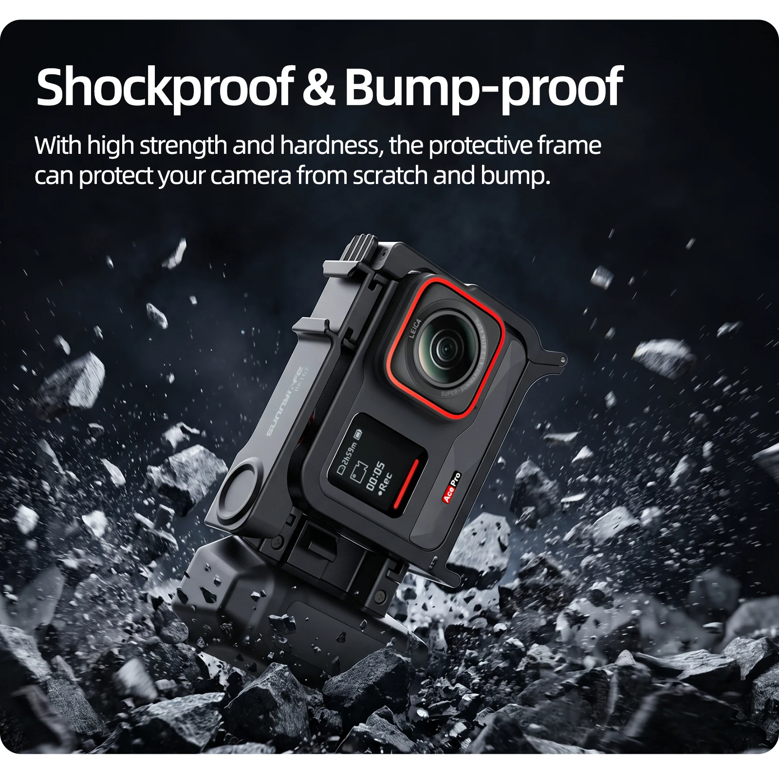 

2-in-1 Detachable Rabbit Cage Street Shoot Handle Set For Insta360 Ace Pro2/1 Street Photography Handle Camera Accessory