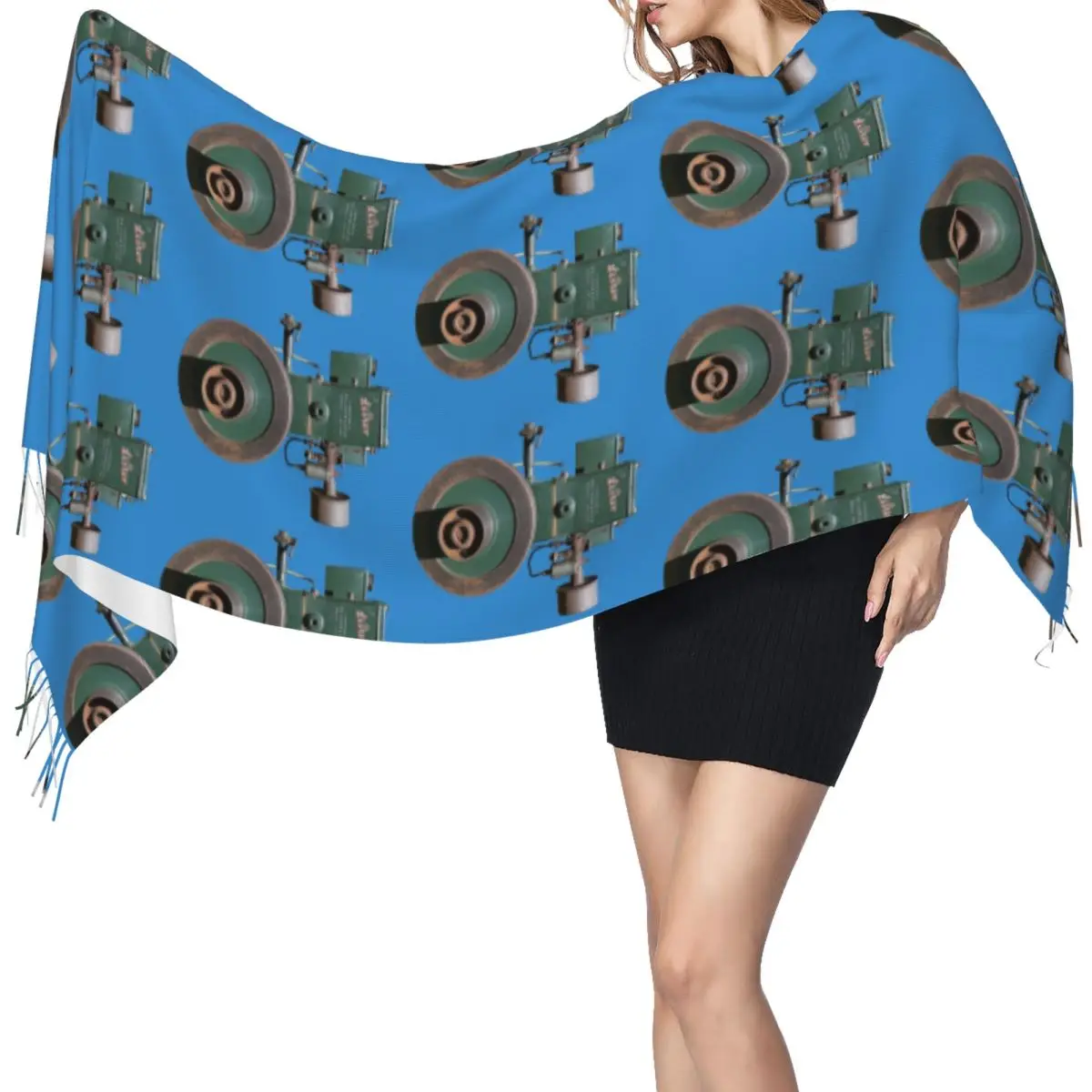 وشاح The Lister D أوشحة شرابة للنساء شالات دافئة ناعمة ويلتف شال طويل للخريف والشتاء