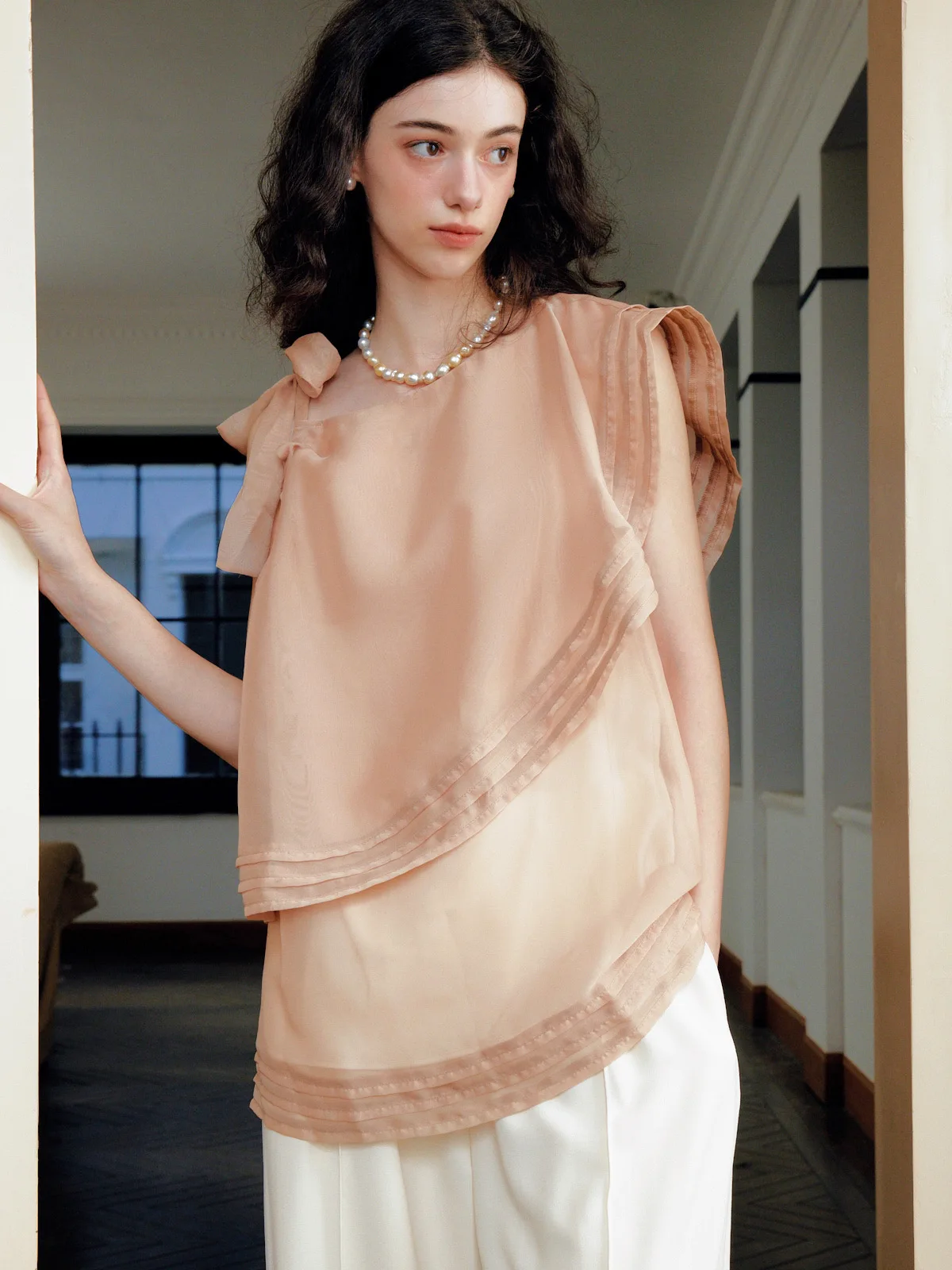 

Платье Te by FrigidOrg для ранней весны, коллекция Sunset Lover's Gown, с тонкой вуалью, уникальный дизайн, праздничное, оригинальное, свободного кроя, из полиэфирного волокна