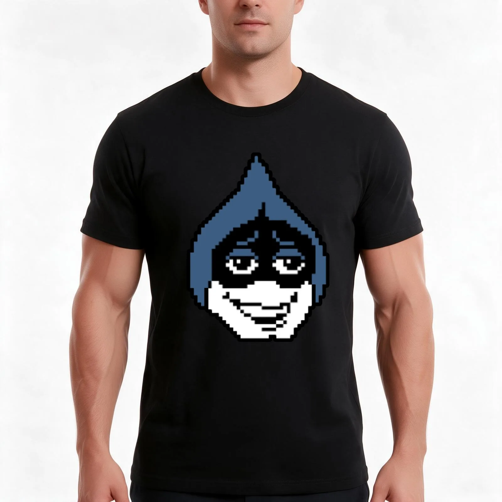 handsome lancer T-Shirt, Summer Casual Cotton Tee, Oversized Streetwear Tops, Vintage Graphic Print, Loose Fit Short Sleeve