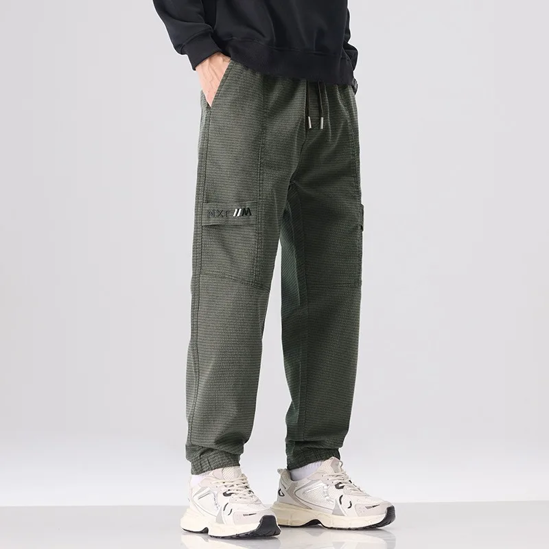 

Мужские спортивные штаны 5XL 4XL до щиколотки, толстые осенние модные свободные брюки для бега для мальчиков, повседневные брюки для подростков, брюки в стиле хип-хоп