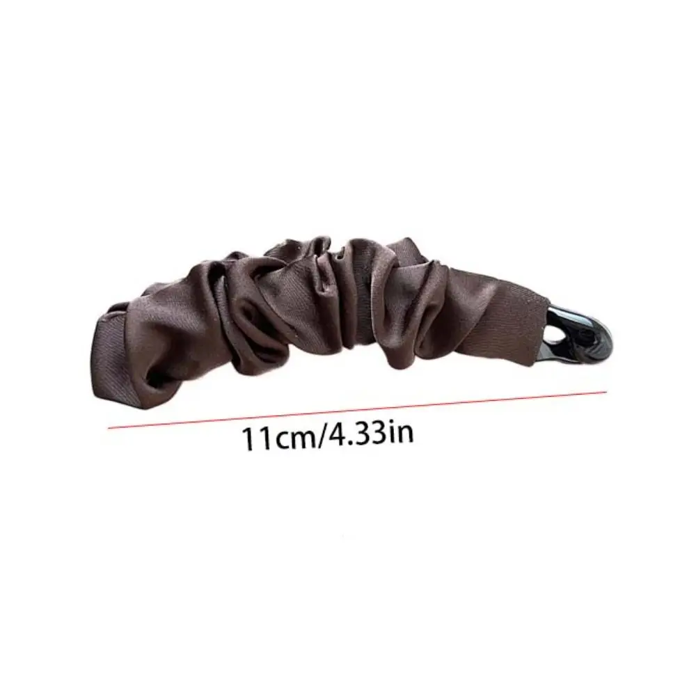 Korean Style Cloth Banana Clip Cute Leopard Print Ponytail Holder Bowknot Hair Clip Hair Claw Headdress Vertical Clip Girls