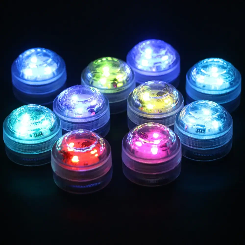 Remote Controlled Submersible Led Light Mini Tea Light Waterproof for Vase Event Home Decor