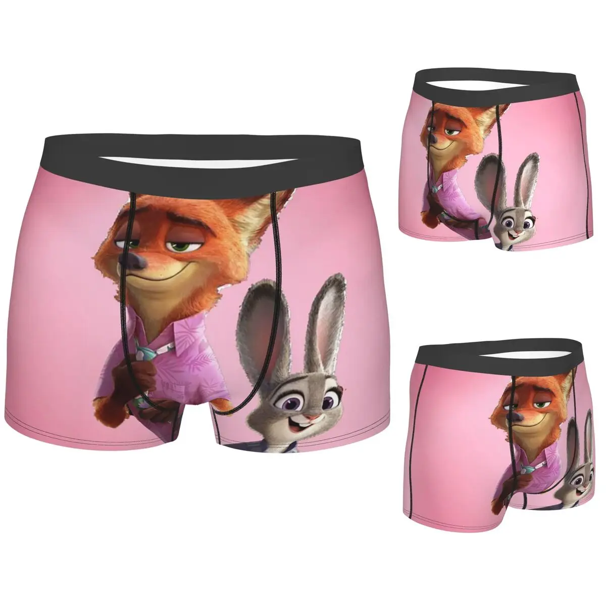 

Boxer Underpants Shorts Cartoon Zootopia 2 Panties Men's Comfortable Underwear for Homme Man Boyfriend Gifts