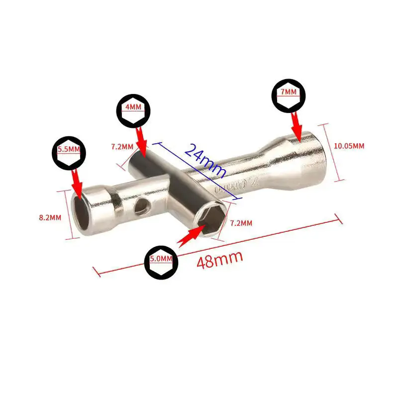 For JJRC Q130 / Syma RC Short Course Truck Upgrade Parts - Metal Cross Wrench, Wheel Nuts & R-Clips  Upgrade Accessories & Tools