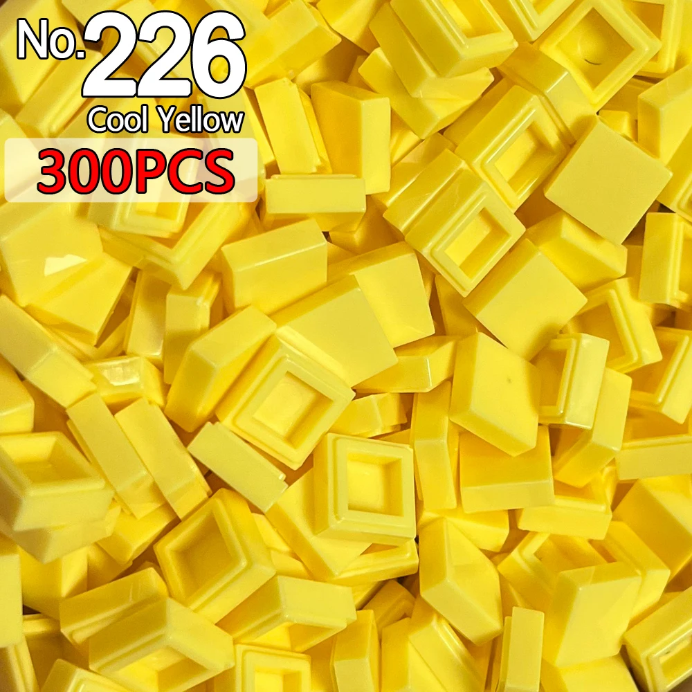 300 pz/lotto Piastrella Quadrata Gialla 1x1 Building Block 3070 Pixel Art Pittura Codice QR Mattoni 3070b 30039 MOC Particelle Giocattoli Parti
