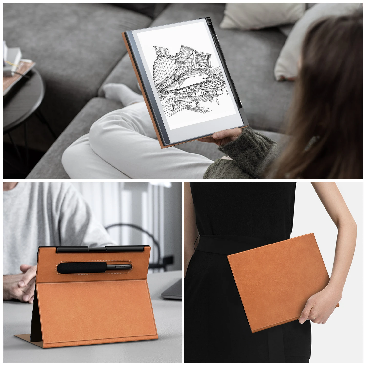 Slim Case for Remarkable 2 Paper Tablet 10.3" 2020 Released Multiple Viewing Angles Folding Case with Pen Holder for Remarkable2