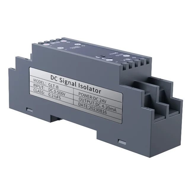 DC Signal Isolator 1 In 1 Out 4-20mA 0-10V 0-5V 1-5V 0-75mv Analog Signal Converter DC24V 4-20mA 0-10V Signal Transmitter