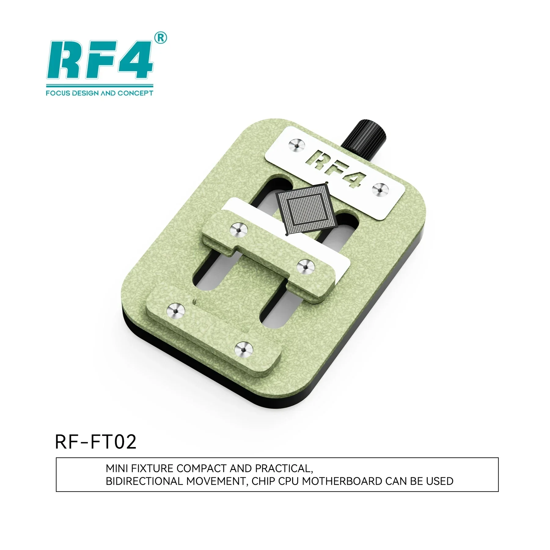 RF4 RF-FT02 Universal PCB Chip Fixture Mini Precision Mainboard IC Chip Holder Adjustable Clamp IC Chip BGA Soldering Fixture