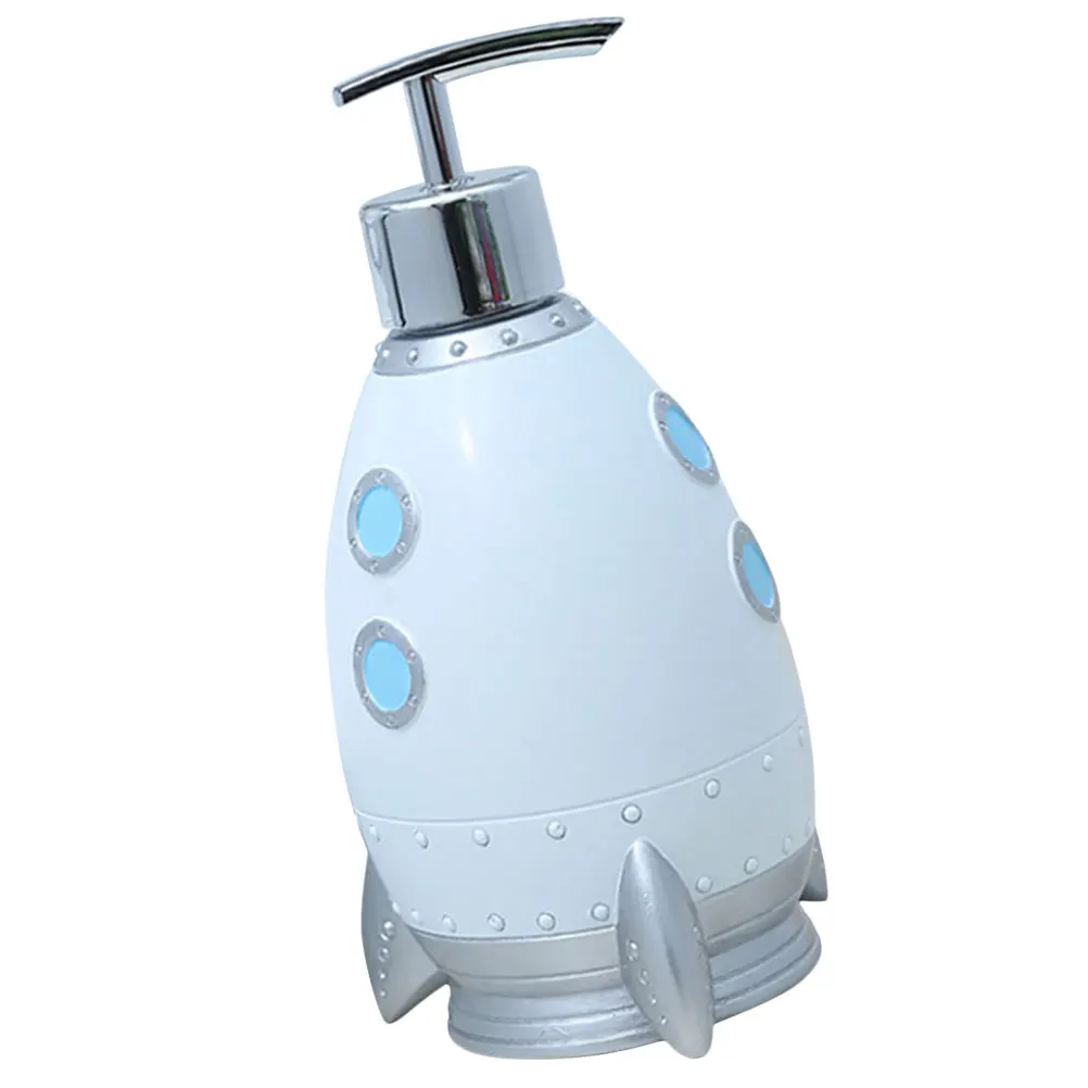 

Rocket Shaped 400ml Soap Dispenser Empty Refillable Shampoo Shower Gel Hand Bottle Pump Portable Travel Use Bathroom