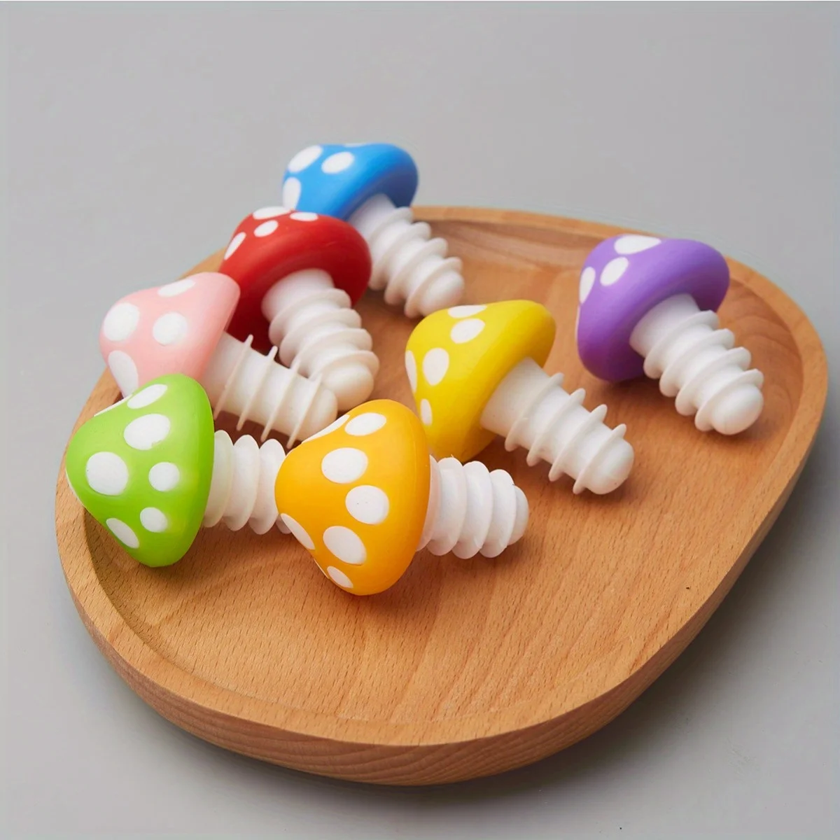 2pcs Holiday Mushroom Wine Bottle Stopper - Kitchen Gadget f