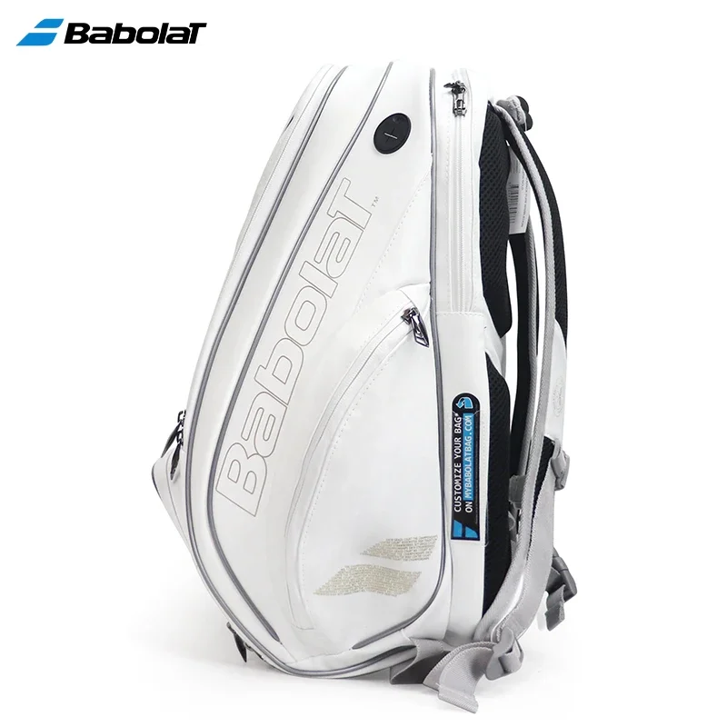 Babolat-mochila De tenis para hombre y mujer, bolsa De almacenamiento duradera De color oro blanco, 2 paquetes, PU, Squash De pádel, accesorios para zapatos, 2021