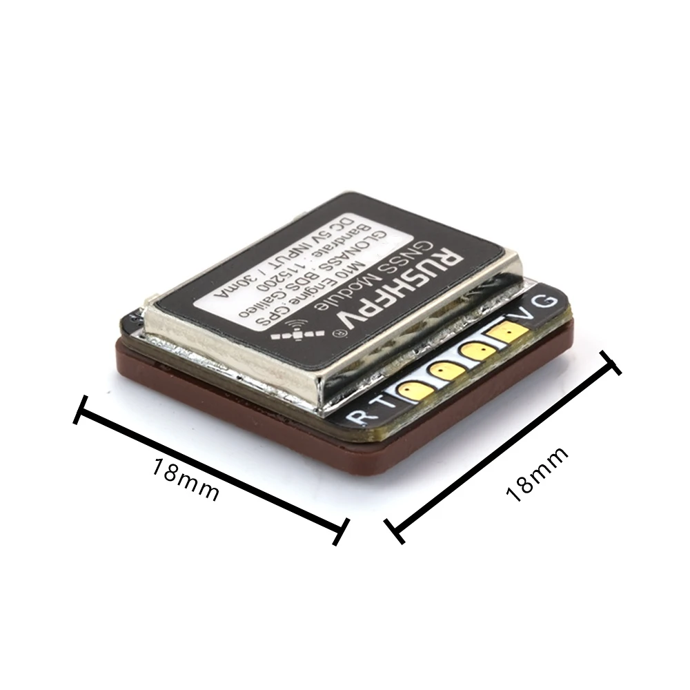 Low Power 5V RUSHFPV GNSS MINI Multi‑Satellite GNSS Receiver Stable Signal Output for Custom Built Compact FPV Quad