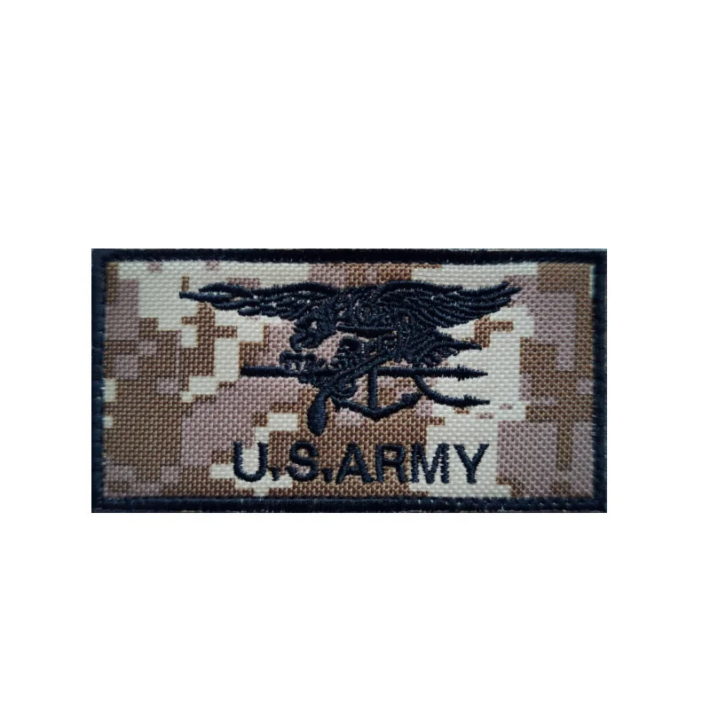 Z nadrukiem US Navy Seal Team naszywki flagi haftowane wojskowe łatki Hook & Loop taktyczne Navy Seal Team Trident Patch aplikacja