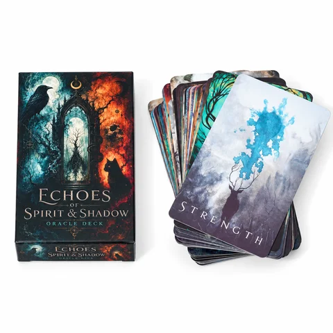 Echoes of Spirit and Shadow Oracle Deck 52 Card Mystical Divination Cards for Intuition Shadow Work Spiritual Guidance Inner Wis