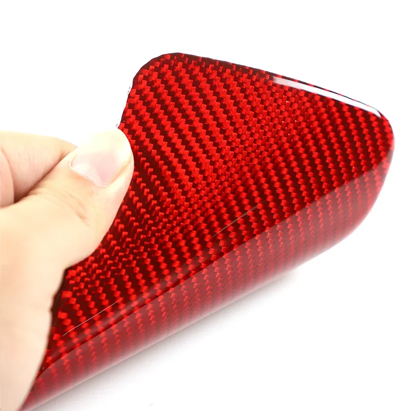 For Porsche Taycan 2019-2026 Soft Carbon Fiber Car Front Seat Rear Back Panel Trim Sticker Decoration Car Accessories 2PCS