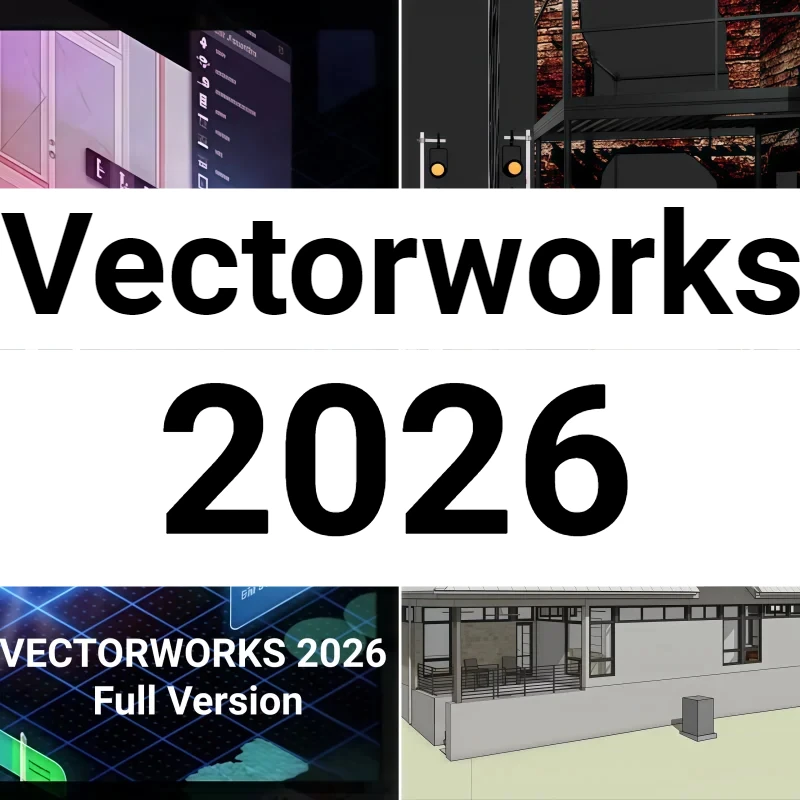 

Vectorworks 2026 Full Modules Spotlight Architect Designer Landmark CAD Software License for Windows Mac
