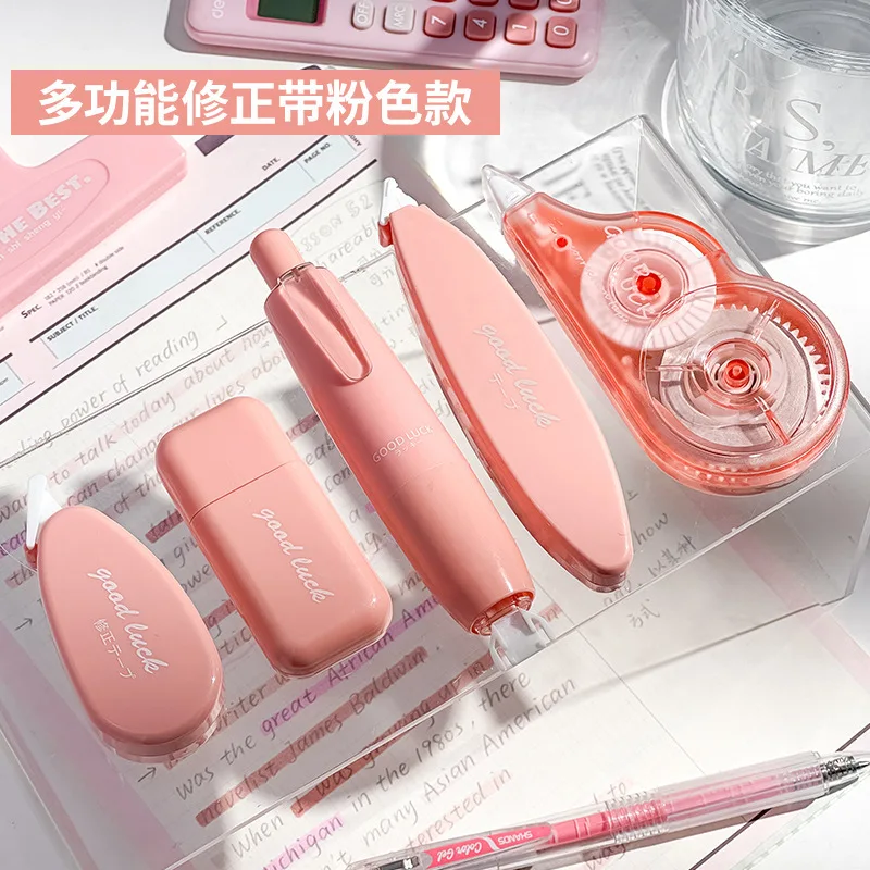 

5pcs Correction Tape Set Roller Design Silent Operation For Note Taking School Office Study Supplies Portable Pet